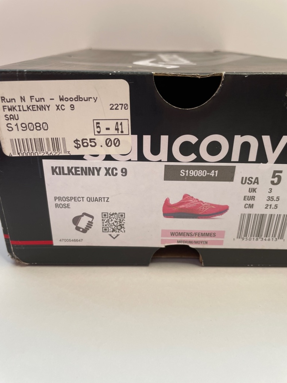 NIB Saucony Women's Hot Pink and Gold Kilkenny XC Running Shoes.  Size 5 - Picture 8 of 8